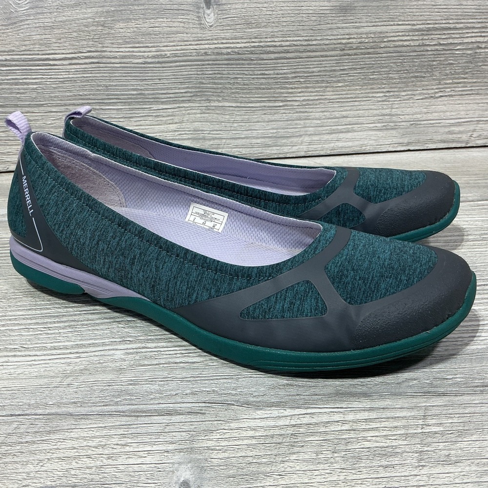 Merrell Shoes Womens Size 9 Teal/Lilac Ceylon Slip On Mary Jane Comfort Flats